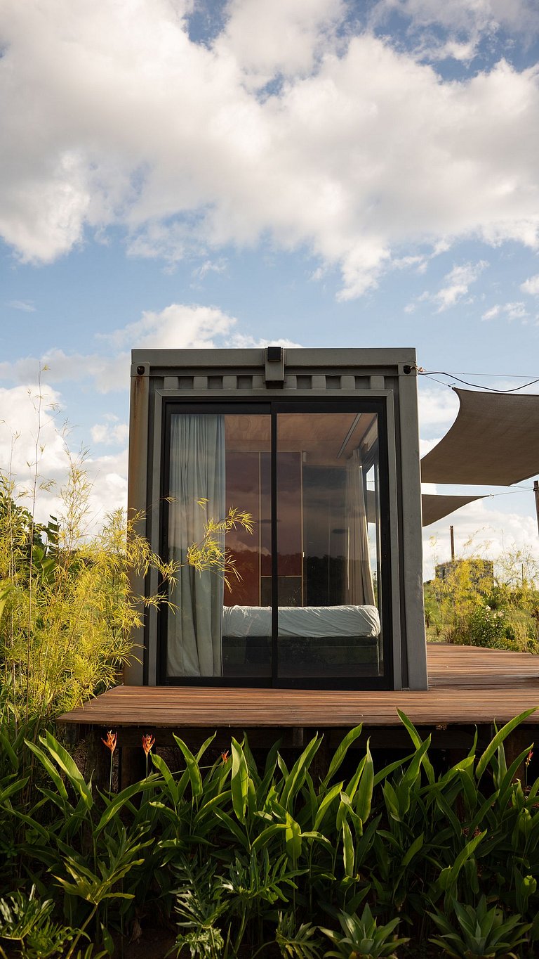 Summer Glass Home: cabana de vidro com ofurô em Pirenópolis