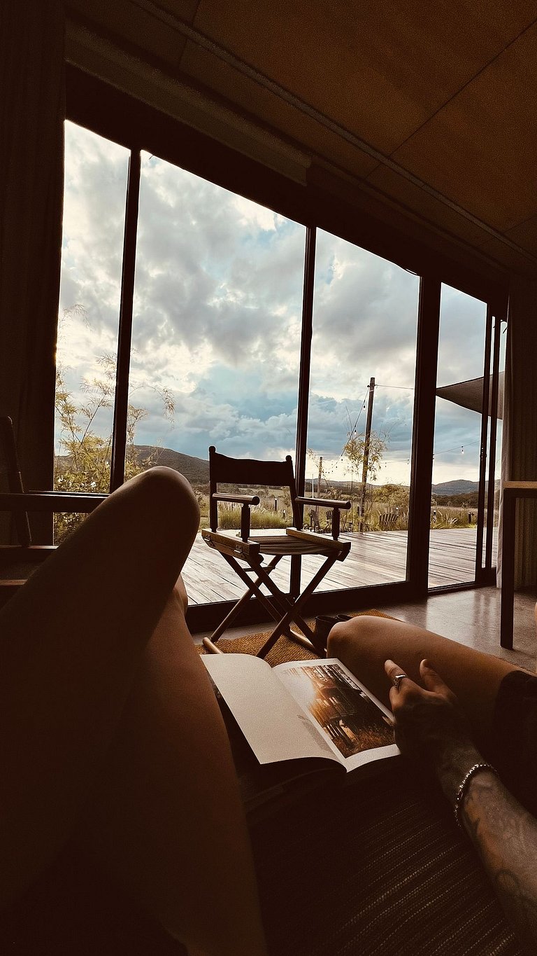 Summer Glass Home: cabana de vidro com ofurô em Pirenópolis